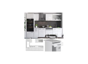 4251421927766 - VICCO KÜCHE R-LINE 300 CM KÜCHENZEILE KÜCHENBLOCK EINBAUKÜCHE – WEISS HOCHGLANZ 4251421927766 - VICCO KÜCHE R-LINE 300 CM KÜCHENZEILE KÜCHENBLOCK EINBAUKÜCHE – WEISS HOCHGLANZ