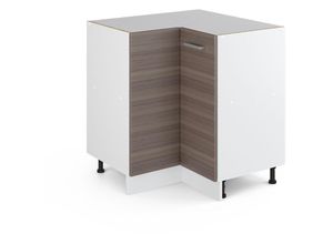 4251421930674 - Eckunterschrank R-Line 756 cm Weiß Edelgrau modern Vicco