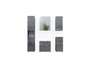4251421932784 - VICCO Badmöbelset FREDDY Spiegelschrank Unterschrank Hoch anthrazit hochglanz 4251421932784 - VICCO Badmöbelset FREDDY Spiegelschrank Unterschrank Hoch anthrazit hochglanz