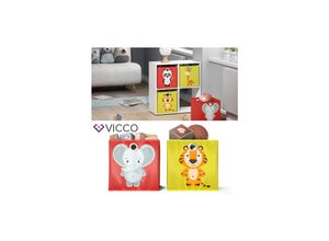 4251421933415 - VICCO 2er Set Faltbox 30x30 cm Kinder Faltkiste Aufbewahrungsbox Regalkorb