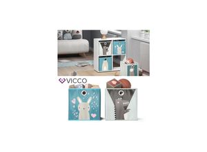 4251421933453 - VICCO 2er Set Faltbox 30x30 cm Kinder Faltkiste Aufbewahrungsbox Regalkorb