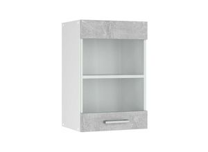 4251421934030 - Glashängeschrank R-Line 40 cm Weiß Beton modern Vicco