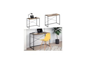 4251421934580 - VICCO Loft Schreibtisch Fyrk Bürotisch Arbeitstisch PC Tisch Holz Natur 100 x 45 cm