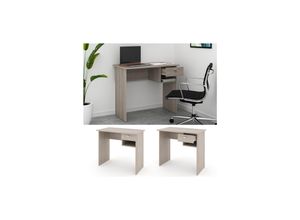 4251421934689 - VICCO Schreibtisch COLIN Sonoma Eiche Arbeitstisch Bürotisch Regal PC Tisch