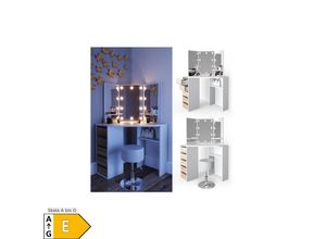 4251421938755 - Eckschminktisch Arielle Weiß Sonoma 110 cm mit LED Beleuchtung und Hocker Vicco 4251421938755 - Eckschminktisch Arielle Weiß Sonoma 110 cm mit LED Beleuchtung und Hocker Vicco