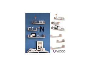 4251421939646 - VICCO 3er Set Wandregal Hängeregal Bücherregal Wandboard Trend Regal Eiche