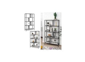 4251421940550 - VICCO Loft Bücherregal FYRK Wandregal Standregal Aufbewahrung 146x80x30 Beton