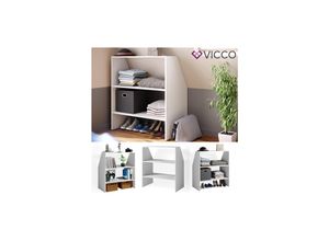 4251421943896 - VICCO Dachschrägenregal Bücherregal Wandregal Standregal Regal Dachschräge Weiß 4251421943896 - VICCO Dachschrägenregal Bücherregal Wandregal Standregal Regal Dachschräge Weiß