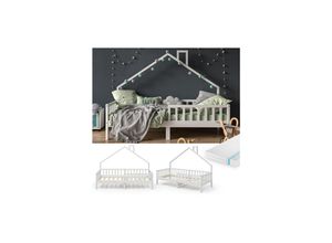 4251421953178 - Vitalispa - Kinderbett Noemi 200x90cm Weiß mit Matratze und Rausfallschutz 4251421953178 - Vitalispa - Kinderbett Noemi 200x90cm Weiß mit Matratze und Rausfallschutz