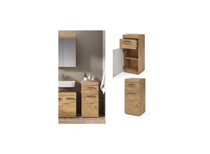 4251421996823 - Midischrank Badschrank Badezimmerschrank Luna Schublade 2 Fächer 1 Tür