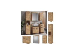 4251421996960 - Badmöbel Set Luna Spiegelschrank Unterschrank Hochschrank Hängeschrank