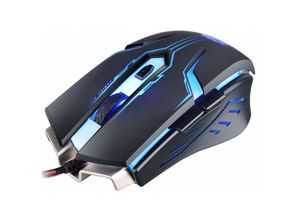 4251424845388 - Optische PC Gaming Maus Hunter 2 2400 DPI 6 Tasten Programmierbar mit Nylon Kabel Ergonomisch 4 Farben LED Beleuchtung