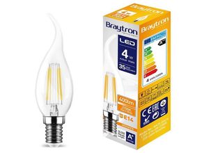 4251424853772 - - led Leuchtmittel E14 Filament Flamme C35T 4W 400 Lumen Birne Lampe Leuchte warmweiß (3000 k) 1 Stück