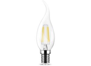 4251424853789 - - led Leuchtmittel E14 Filament Flamme C35T 4W 400 Lumen Birne Lampe Leuchte warmweiß (3000 k) 3 Stück