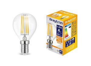 4251424853819 - - E14 Sockel led Leuchtmittel Filament Kugel P45 4 Watt 400 Lumen Lampe Leuchte Birne Licht warmweiß (2700 k) 1 Stück