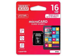 4251424863283 - Speicherkarte MicroCARD microSDHC Karte 16GB Class 10 UHS-I mit Adapter bis zu 60 MB s
