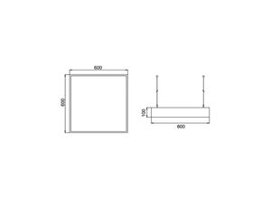 4251433941415 - BRUMBERG LED-Hängeleuchte Biro Square on off weiß 3000K