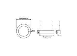 4251433942078 - BRUMBERG Biro Circle Ring up down Ø75 80W on off schwarz 840