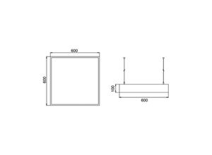 4251433943716 - BRUMBERG LED-Hängeleuchte Biro Square on off weiß 4000K