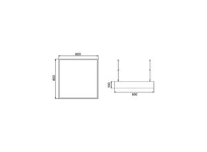 4251433943730 - BRUMBERG LED-Hängeleuchte Biro Square on off schwarz 4000K