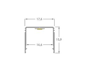 4251433944829 - BRUMBERG One LED-Anbauprofil alu hoch 1 Meter