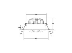 4251433947981 - 39378173 39378173 LED-Einbauleuchte LED 7 W Weiß