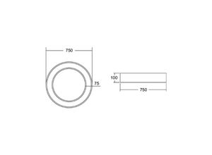 4251433959007 - BRUMBERG Biro Circle Ring Decke Ø 75 cm 50 W on off weiß 830