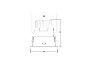 4251433982029 - BRUMBERG LED-Einbaudownlight Binato RC-dimmbar 3000K schwarz