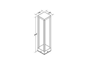 4251433982579 - BRUMBERG LED-Wegeleuchte Abee graphit IP54 Höhe 65 cm