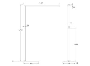 4251433983033 - LED-Stehlampe Bevon Mikroprisma direkt indirekt