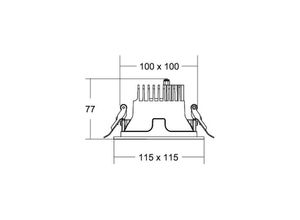 4251433989004 - BRUMBERG Apollo Mini facettiert eckig 3000 K silber