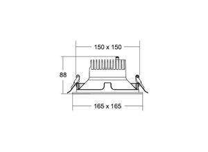 4251433989455 - BRUMBERG Apollo Midi facettiert eckig DALI 3000 K weiß