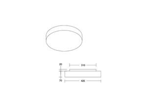 4251433990741 - BRUMBERG Deckenleuchte Celtis Midi E27 Chintz hellgrau