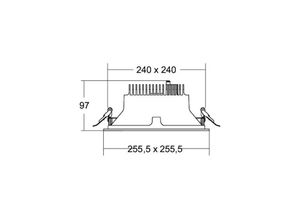 4251433991502 - BRUMBERG Apollo Mega glatt eckig DALI 3000 K schwarz