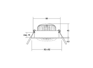 4251433997344 - BRUMBERG LED-Spot BB38 on off Anschlussbox strukturschwarz