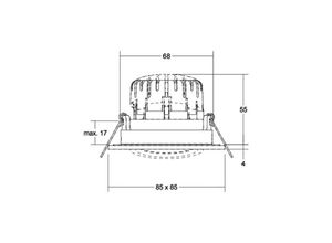 4251433997443 - BRUMBERG BB25 Einbauspot IP65 RC Anschlussbox strukturweiß