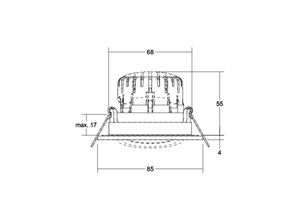 4251433997450 - BRUMBERG BB23 LED-Spot IP65 RC-dim Anschlussbox strukturweiß