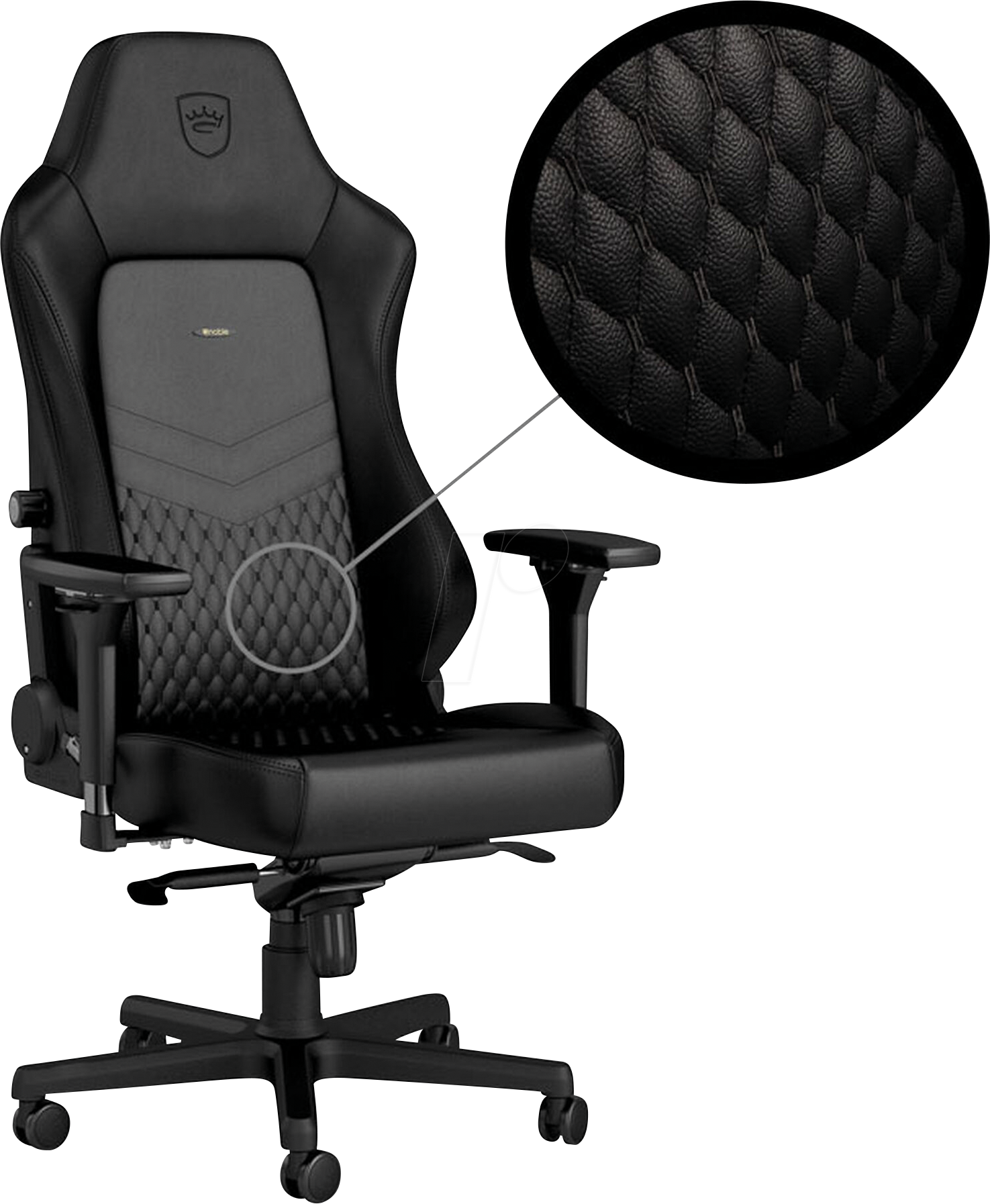 4251442501952 - NBL-HRO-RL-BLA - noblechairs HERO Echtleder Gaming Stuhl - schwarz