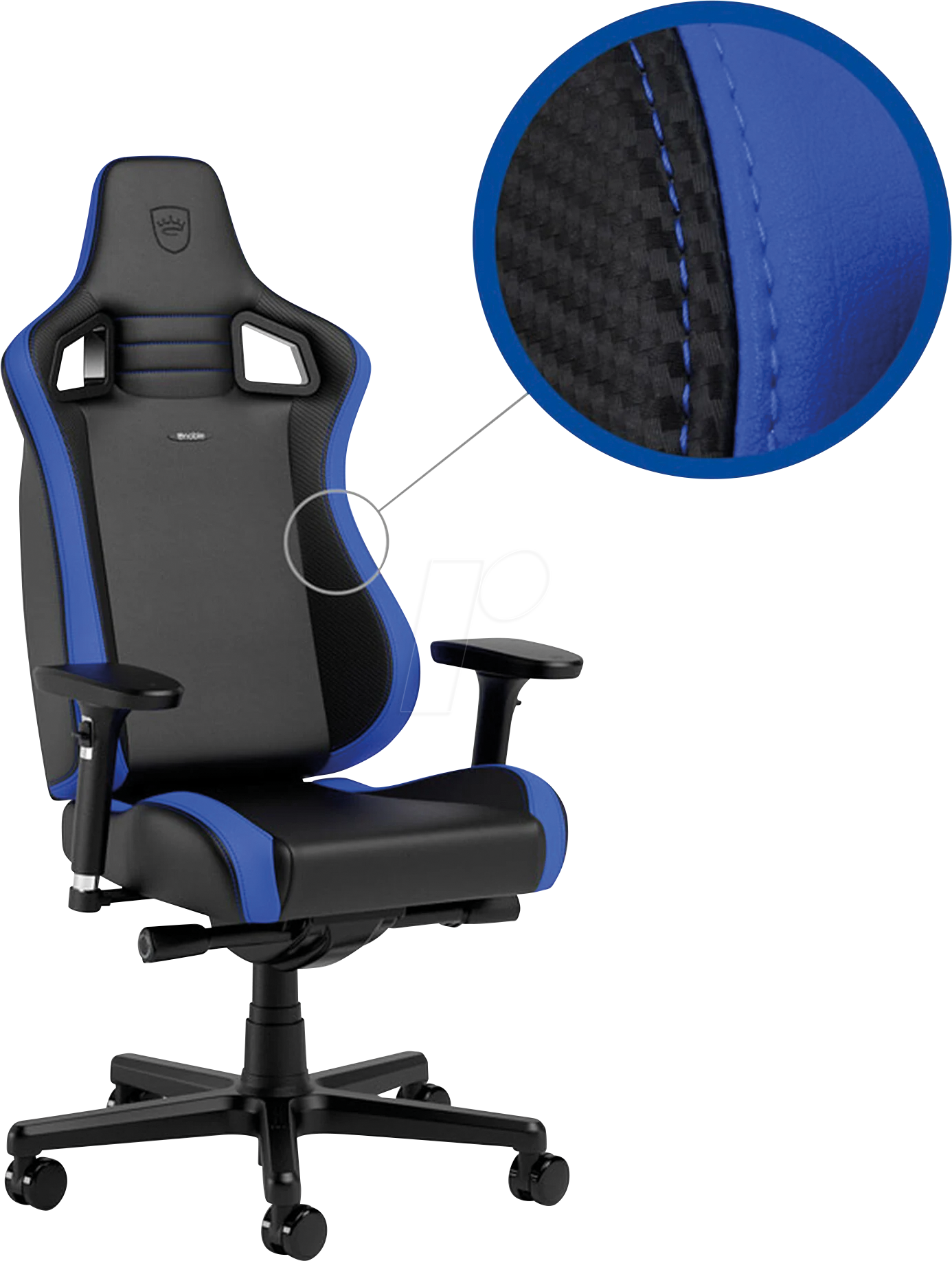 4251442505240 - NBL-ECC-PU-BLU - noblechairs EPIC Compact Gaming Stuhl  - schwarz carbon blau