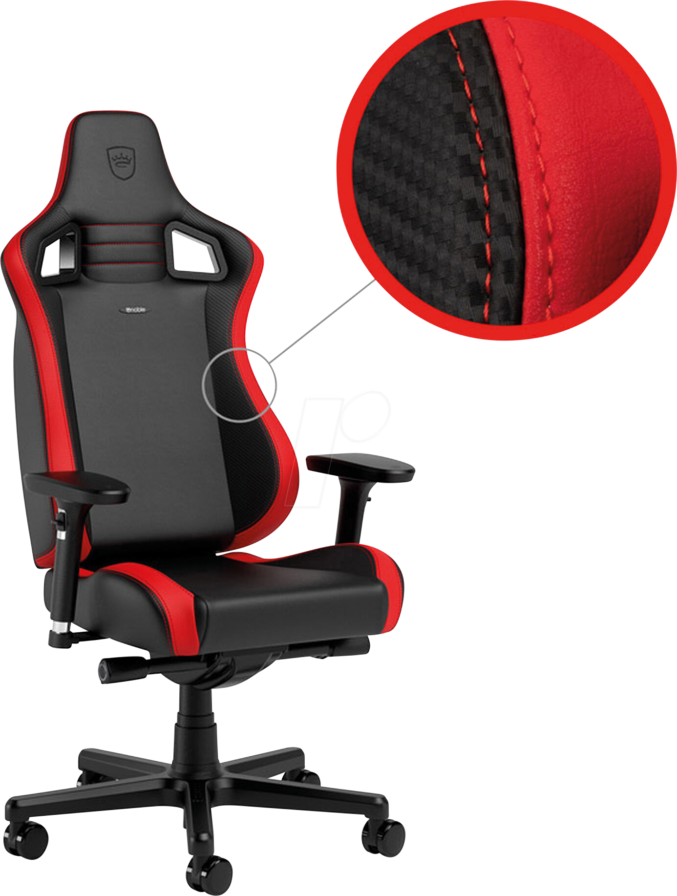 4251442505257 - NBL-ECC-PU-RED - noblechairs EPIC Compact Gaming Stuhl  - schwarz carbon rot