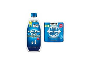 4251460806725 - Aqua Kem Blue Konzentrat 780ml + Aqua Soft 4 Rollen Toilettenpapier Camping - Thetford