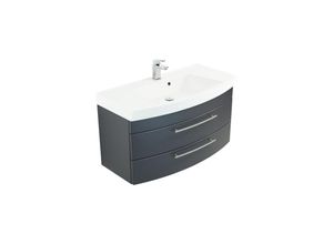 4251461514469 - POSSEIK Waschbecken mit Unterschrank LUNA 100 grafit 1005 x 502 x 572 cm