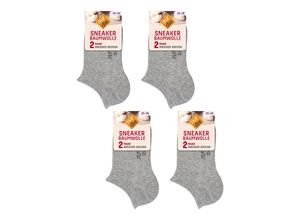 4251462340548 - NUR DIE Damen Sneakersocken Baumwolle 8er Pack