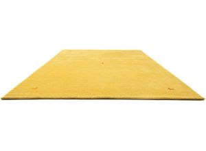 4251469400733 - Wollteppich MORGENLAND GABBEH SAHARA Teppiche Gr B L 200 cm x 300 cm 18 mm 1 St goldfarben Schurwollteppiche reine Schurwolle Uni Tiermotiv Wohnzimmer