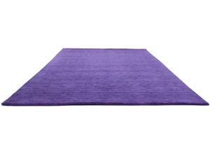 4251469402546 - Wollteppich MORGENLAND GABBEH FEIN UNI Teppiche Gr B L 250 cm x 350 cm 18 mm 1 St lila (flieder) Schurwollteppiche reine Schurwolle uni Wohnzimmer