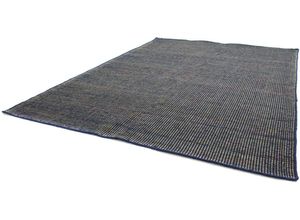 4251469406018 - Wollteppich MORGENLAND Kelim Teppich Arvin Teppiche Gr B L 140 cm x 200 cm 10 mm 28 m² 1 St blau (dunkelblau) Kelimteppich Orientalische Muster Kurzflor