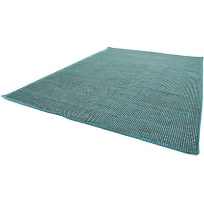 4251469406117 - Wollteppich MORGENLAND Kelim Teppich Arvin Teppiche Gr B L 170 cm x 240 cm 10 mm 408 m² 1 St blau (türkis) Kelimteppich Orientalische Muster Kurzflor