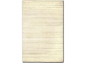 4251469453746 - Wollteppich MORGENLAND GABBEH FEIN UNI Teppiche Gr B L 200 cm x 300 cm 18 mm 1 St beige (natur) Schurwollteppiche reine Schurwolle uni Wohnzimmer