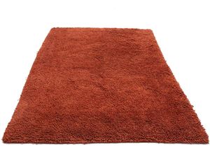 4251469465152 - Wollteppich MORGENLAND Shaggy Teppich handgewebt rost Teppiche Gr B L 155 cm x 215 cm 40 mm 333 m² 1 St braun (rost) Schurwollteppiche