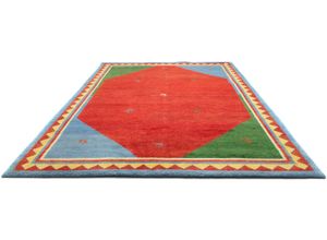 4251469494534 - Wollteppich MORGENLAND GABBEH DESERT Teppiche Gr B L 200 cm x 300 cm 19 mm 1 St rot Esszimmerteppiche reine Schurwolle Nomade Wohnzimmer